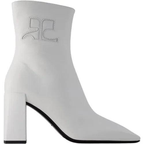 Heeled Boots,Pumps,Weiße Leder Stiefeletten - Courrèges - Modalova