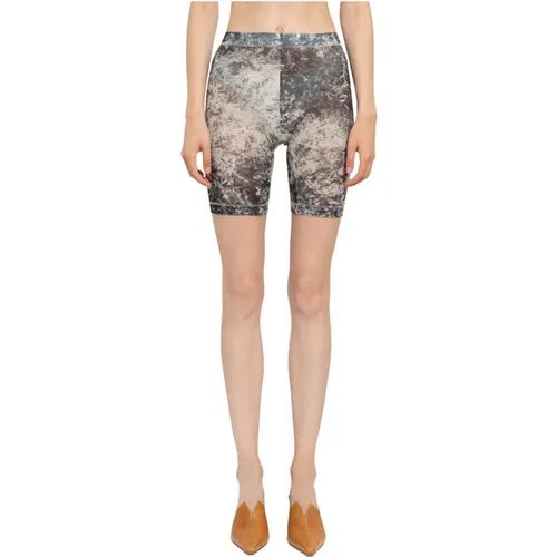 Logo Print Mesh Shorts Elastischer Bund , Damen, Größe: S - KNWLS - Modalova