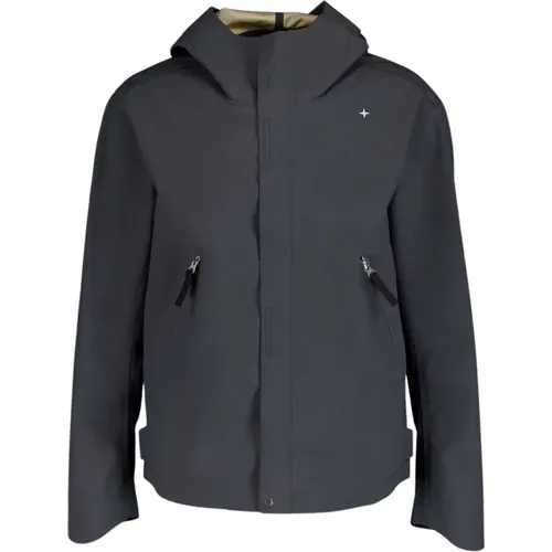 Luxury Hooded Jacket Dark Grey , male, Sizes: XL - Stone Island - Modalova