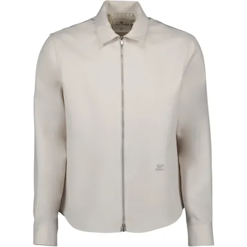 Classic Zippered Twill Jacket , male, Sizes: L, S - Courrèges - Modalova