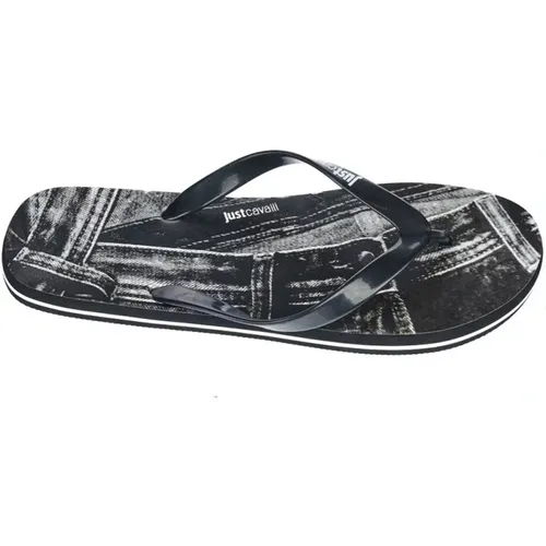 Logo Herren Flip-Flops Beachwear Schuhe - Just Cavalli - Modalova