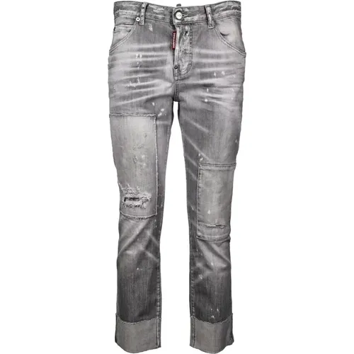 Slim Fit Grey Jeans , female, Sizes: S, XS - Dsquared2 - Modalova