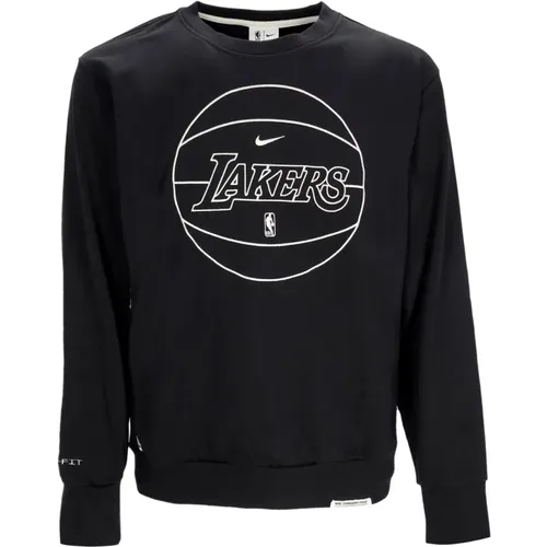 NBA Standard Issue Crewneck Sweatshirt Schwarz , Herren, Größe: L - Nike - Modalova