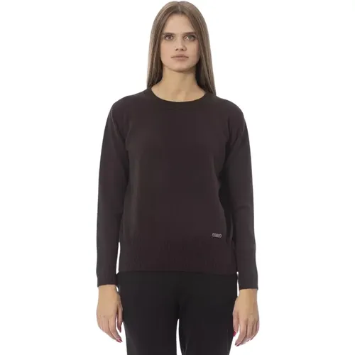 Luxus Woll-Kaschmir-Pullover Braun , Damen, Größe: S - Baldinini - Modalova