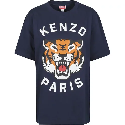 Lucky Tiger Oversize T-Shirt , female, Sizes: 2XS - Kenzo - Modalova
