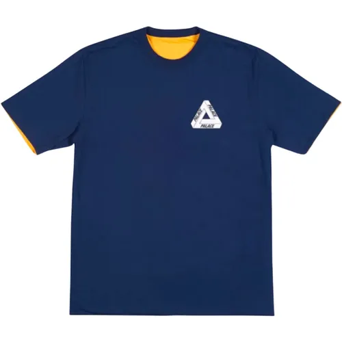 Limitierte Auflage Reverso T-shirt Navy/Orange , Herren, Größe: S - Palace - Modalova
