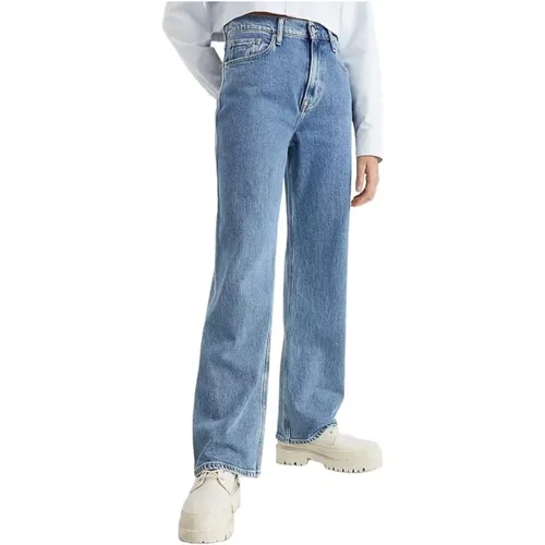 Wide Jeans , female, Sizes: W26 L28, W30 L28, W27 L28, W28 L28, W29 L28, W24 L28 - Tommy Hilfiger - Modalova