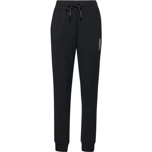 Sporty Drawstring Waist Logo Trousers , female, Sizes: S, L, XS - Emporio Armani - Modalova