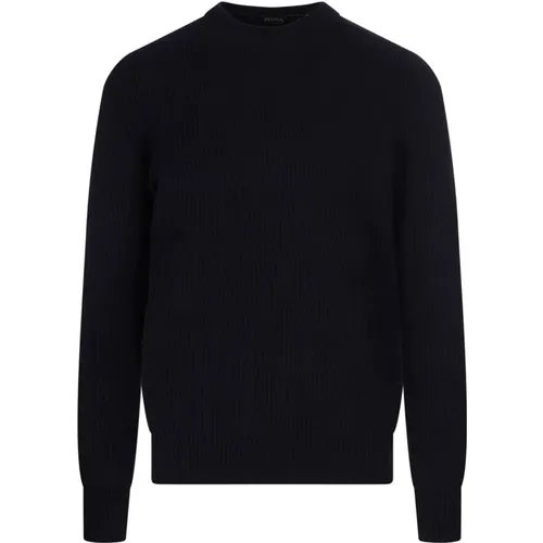 Cashmere Crew Neck Sweater , male, Sizes: L, M, S - Ermenegildo Zegna - Modalova