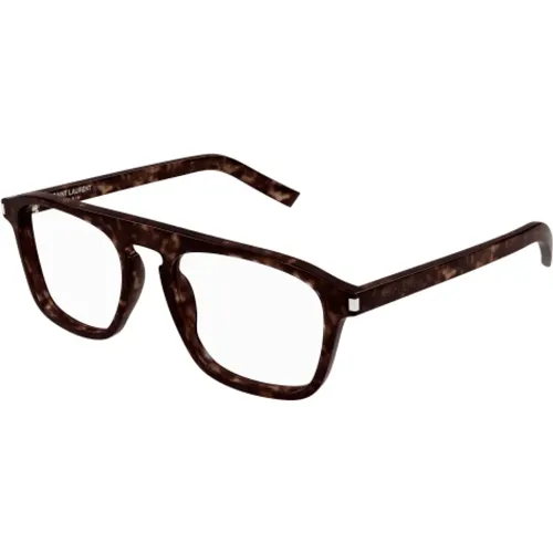 Stilvolle optische Brille in Havana Tortoise - Saint Laurent - Modalova