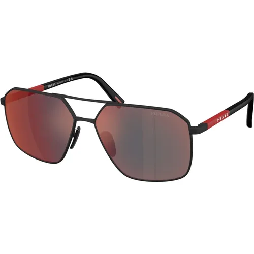 Sonnenbrille Linea Rossa PS A50S , Herren, Größe: 60 MM - Prada - Modalova