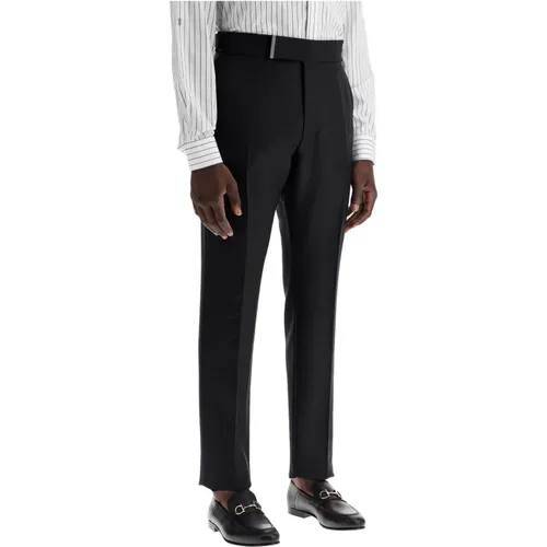 Wool and Mohair Tailored Trousers , male, Sizes: L - Tom Ford - Modalova