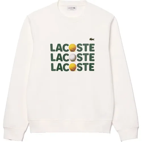 Athletic Graphic Cotton Sweater , male, Sizes: M, L, XL, XS, S - Lacoste - Modalova