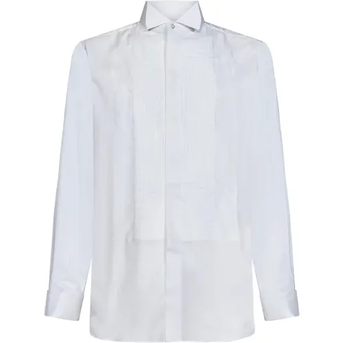 Cotton Poplin Tuxedo Shirt , male, Sizes: 3XL - Brioni - Modalova