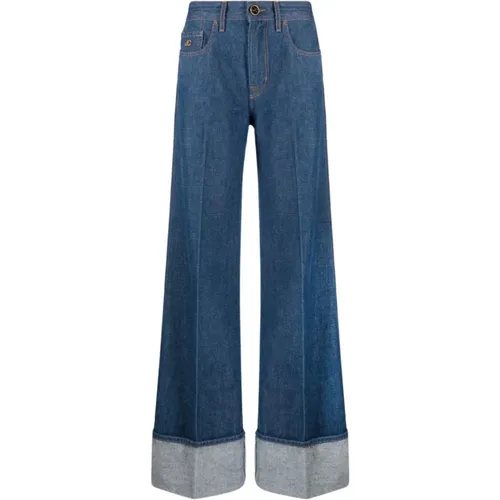 Hochgeschnittene Flared Jeans in Marineblau , Damen, Größe: W26 - Jacob Cohën - Modalova