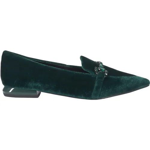 Grüne flache Schuhe , Damen, Größe: 36 EU - Tosca Blu - Modalova