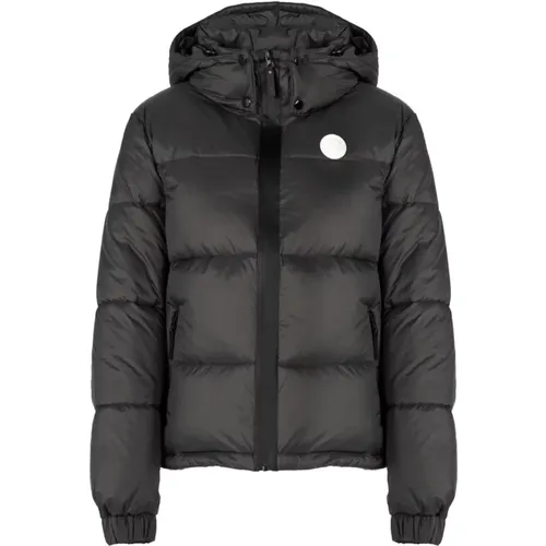 Sportjacke mit verstellbarer Kapuze und Reißverschluss , Damen, Größe: XL - Plein Sport - Modalova