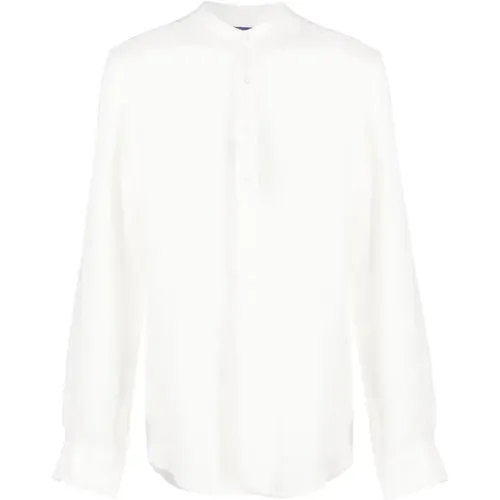 Weißes Casual Herren Langarmhemd , Herren, Größe: L - Ralph Lauren - Modalova