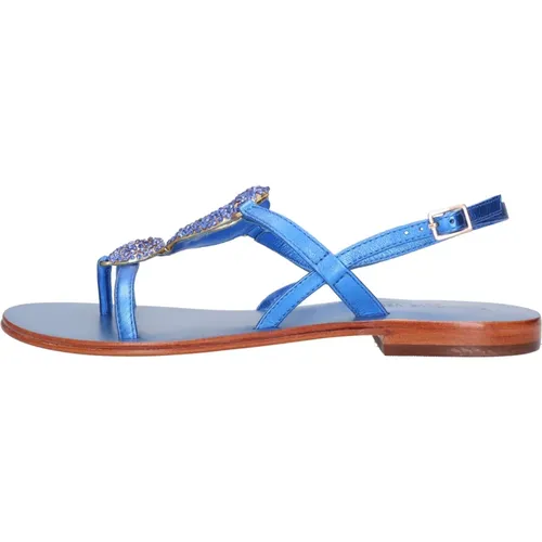 Sandalen Blau , Damen, Größe: 35 EU - Emanuelle Vee - Modalova