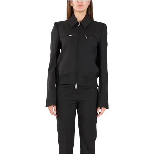 Stretch-Woll-Bomberjacke Plava , Damen, Größe: L - SPORTMAX - Modalova