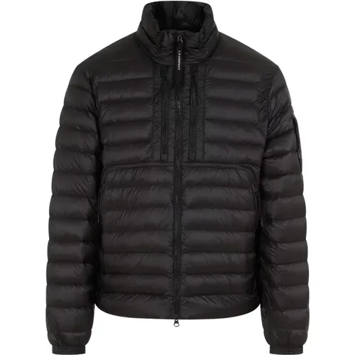 Schwarze Winterjacke Stilvoll Herren , Herren, Größe: S - C.P. Company - Modalova