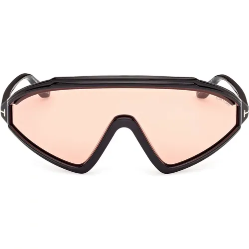 Classic Brown Sunglasses Mask Shape , unisex, Sizes: ONE SIZE - Tom Ford - Modalova