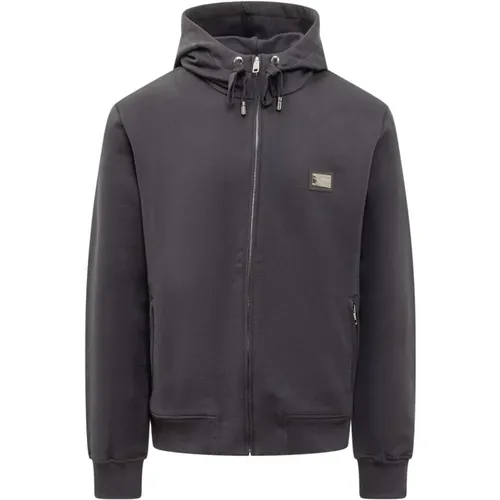 Kapuzenpullover mit Reißverschluss , Herren, Größe: XS - Dolce & Gabbana - Modalova