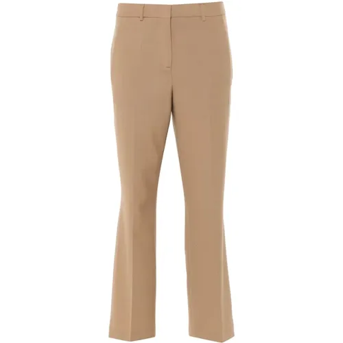 Woll Straight-Leg Hose , Damen, Größe: L - Semicouture - Modalova