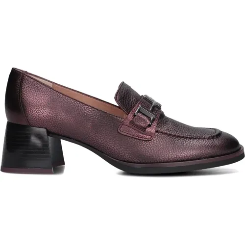 Rote Leder Slip-On Schuhe , Damen, Größe: 39 EU - Hispanitas - Modalova