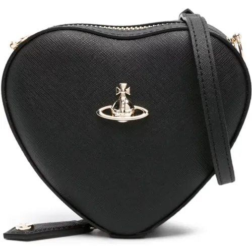 Textured Shoulder Bag with Gold Hardware , female, Sizes: ONE SIZE - Vivienne Westwood - Modalova