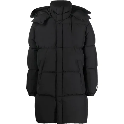 Schwarze Puffer-Kapuzenjacke Diesel - Diesel - Modalova