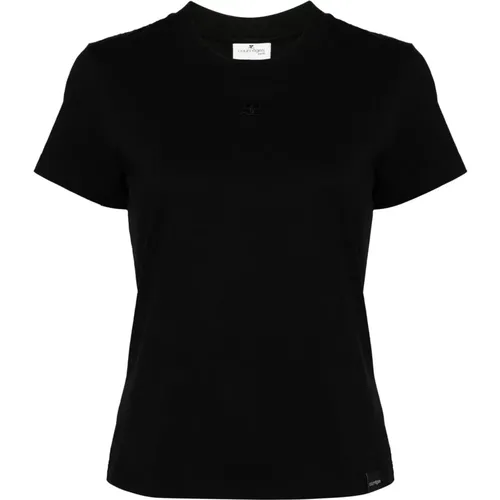 Lässiges Baumwoll T-Shirt , Damen, Größe: L - Courrèges - Modalova