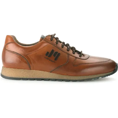 Cognac Leder Sneaker , Damen, Größe: 43 EU - Gabor - Modalova