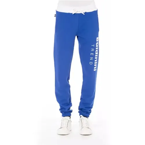 Blaue Baumwoll-Fleece-Sporthose , Herren, Größe: XS - Baldinini - Modalova