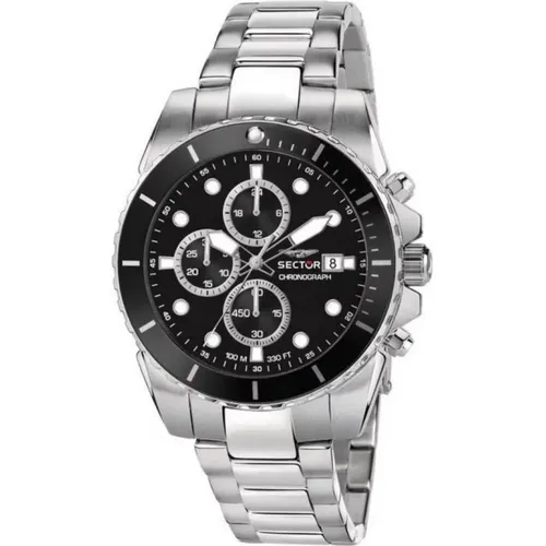 Chronograph 450 Black Dial Stainless Steel , male, Sizes: ONE SIZE - Sector No Limits - Modalova