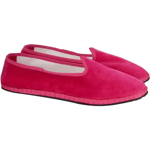 Einfarbige fuchsia Samtschuhe für Unisex , Damen, Größe: 39 EU - Gallo - Modalova