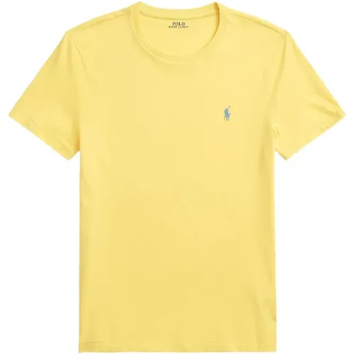 Crewneck T-shirt with Signature Pony Embroidery , male, Sizes: L, M, S - Polo Ralph Lauren - Modalova