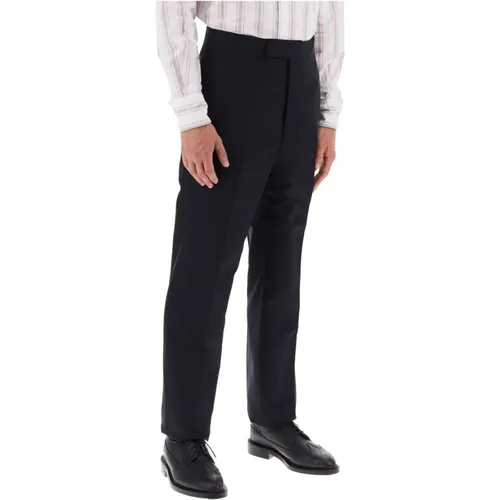 Suit Trousers,4-Bar Wollhose mit Marine-Stil Knöpfen - Thom Browne - Modalova