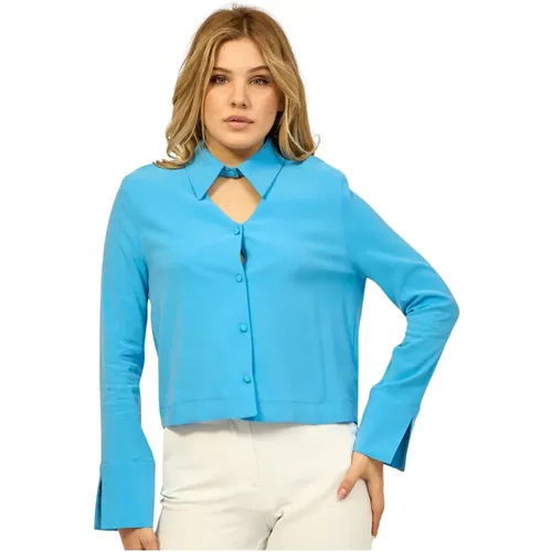 Ocean Crop Shirt with Buttons , female, Sizes: XL, S, L, M, 2XS, XS - Jijil - Modalova