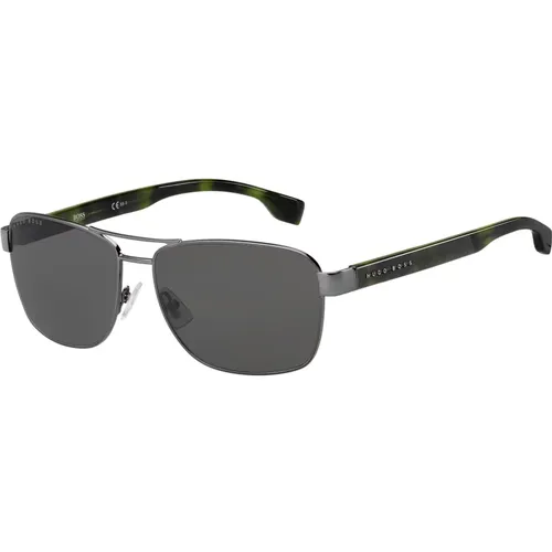 Boss Sunglasses in Ruthenium/Grey , male, Sizes: 60 MM - Hugo Boss - Modalova