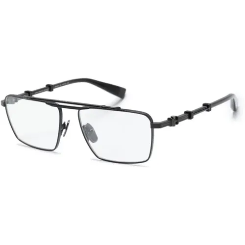 Schwarze Optische Brille, vielseitig und stilvoll , unisex, Größe: 56 MM - Balmain - Modalova