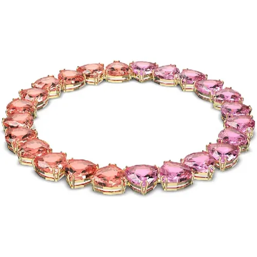 Trillion-Schliff Halskette in Rose- , Damen, Größe: ONE Size - Swarovski - Modalova
