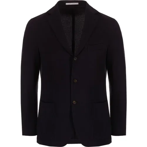 Dark Cotton Straight Cut Jacket , male, Sizes: M - Eleventy - Modalova