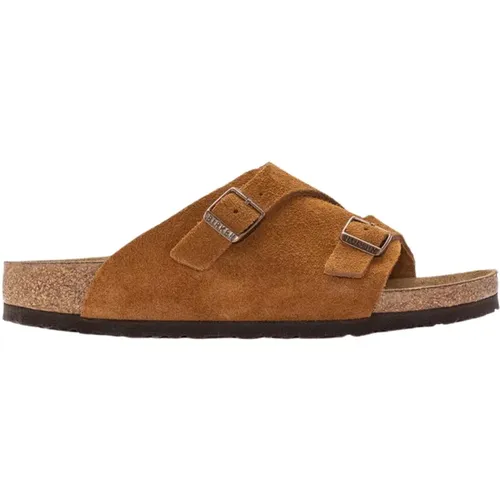 Zu¨rich mink, Suede Leather , male, Sizes: 7 UK - Birkenstock - Modalova