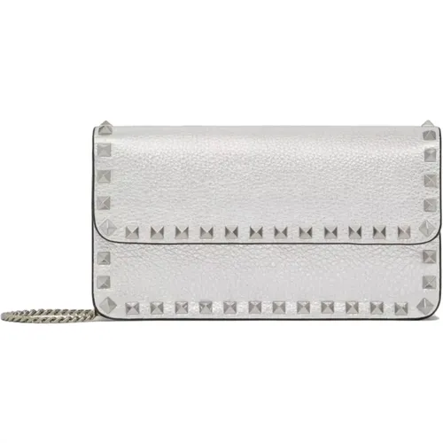 Elegant Leather Clutch Bag , female, Sizes: ONE SIZE - Valentino Garavani - Modalova