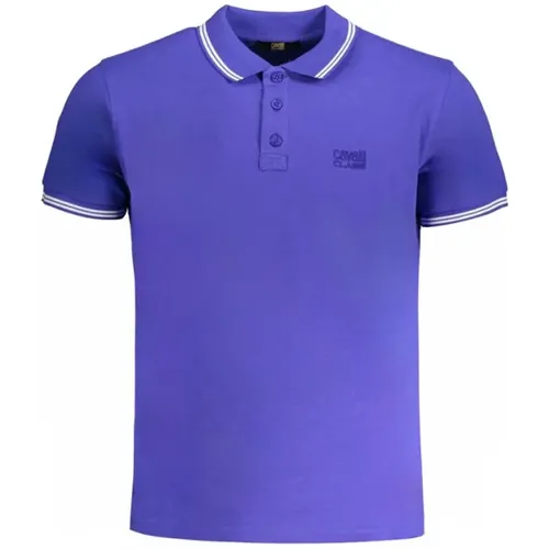 Cotton Polo Shirt with Embroidery , male, Sizes: M, XL, 2XL, L - Cavalli Class - Modalova