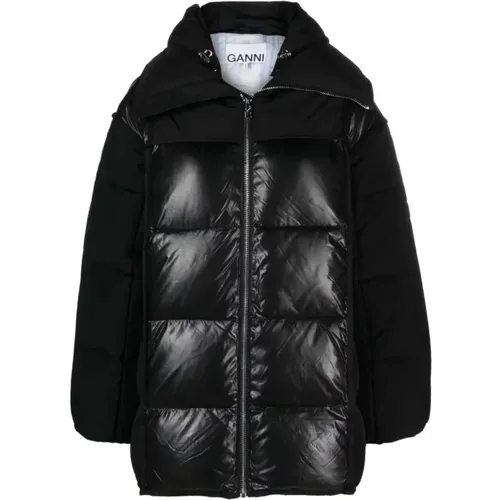 Hooded Padded Jacket , female, Sizes: 2XS/XS - Ganni - Modalova