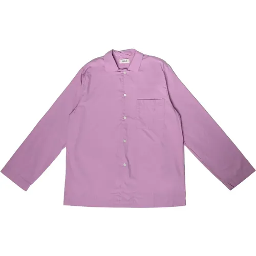 Cotton Poplin Pyjamas Shirt , male, Sizes: XS - Tekla - Modalova