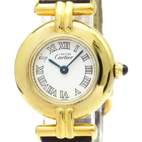 Pre-owned Leather watches , female, Sizes: ONE SIZE - Cartier Vintage - Modalova