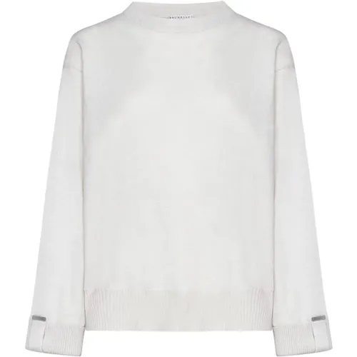 Cashmere Ivory Sweater , female, Sizes: S, XS, M, L - BRUNELLO CUCINELLI - Modalova